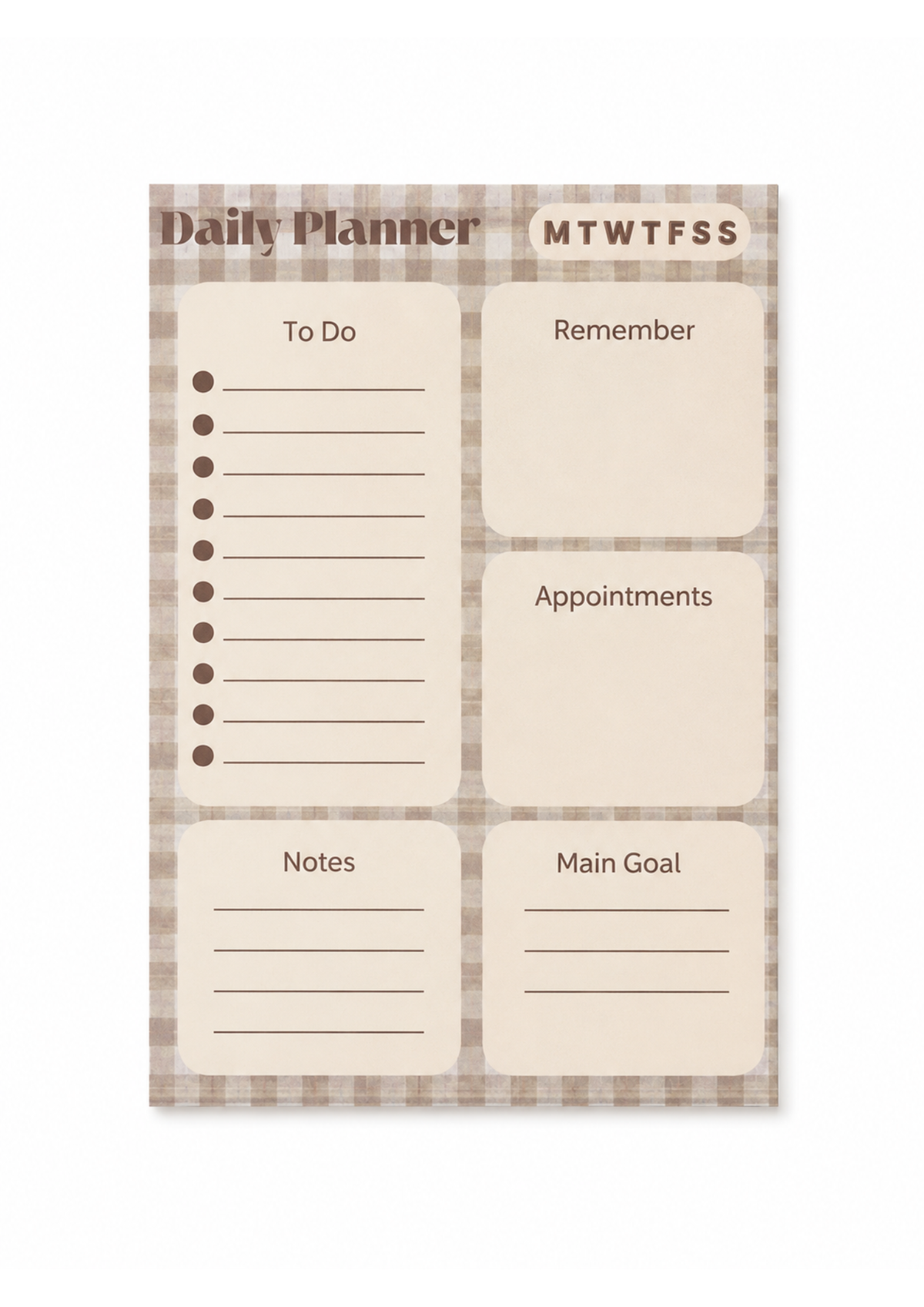 Brown | Daily Planner