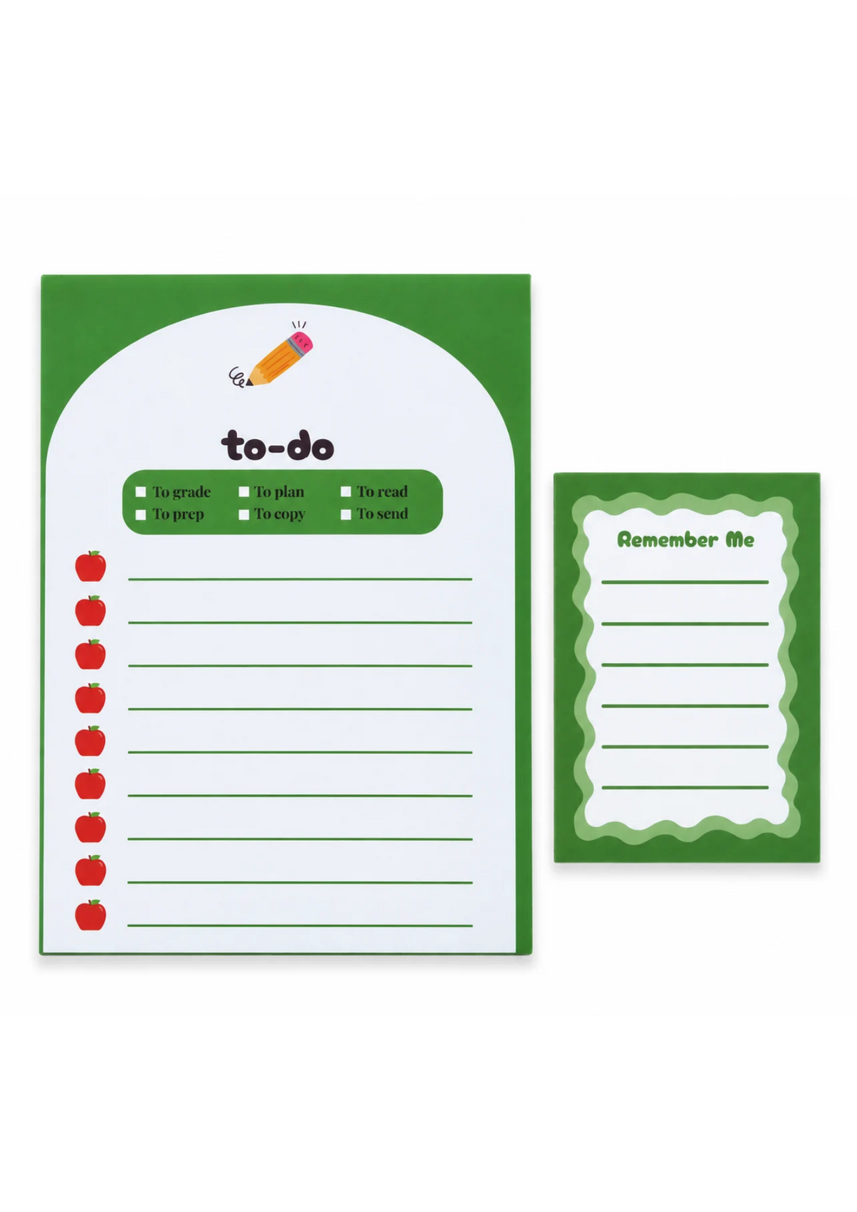 Green | Teacher To Do List and Remember Notepad