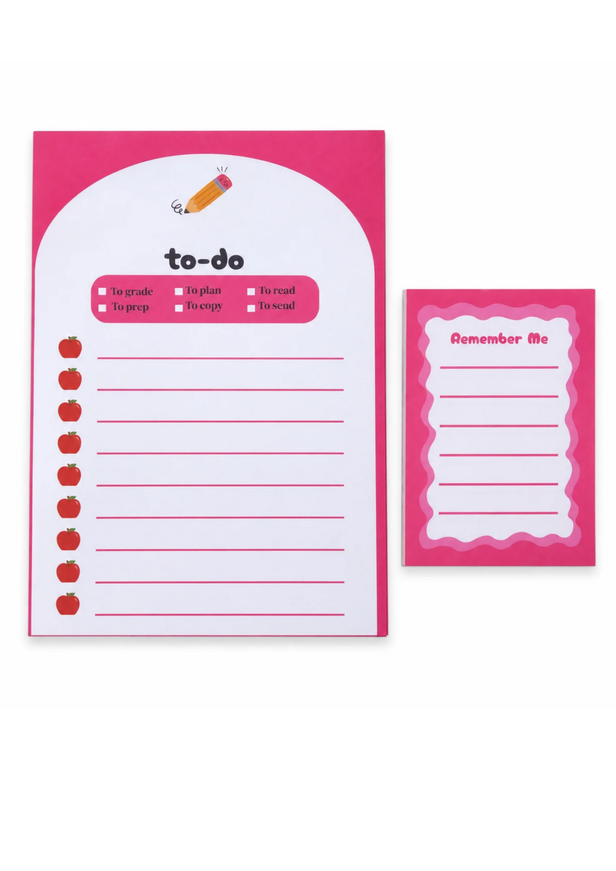 Pink | Teacher To Do List and Remember Notepad