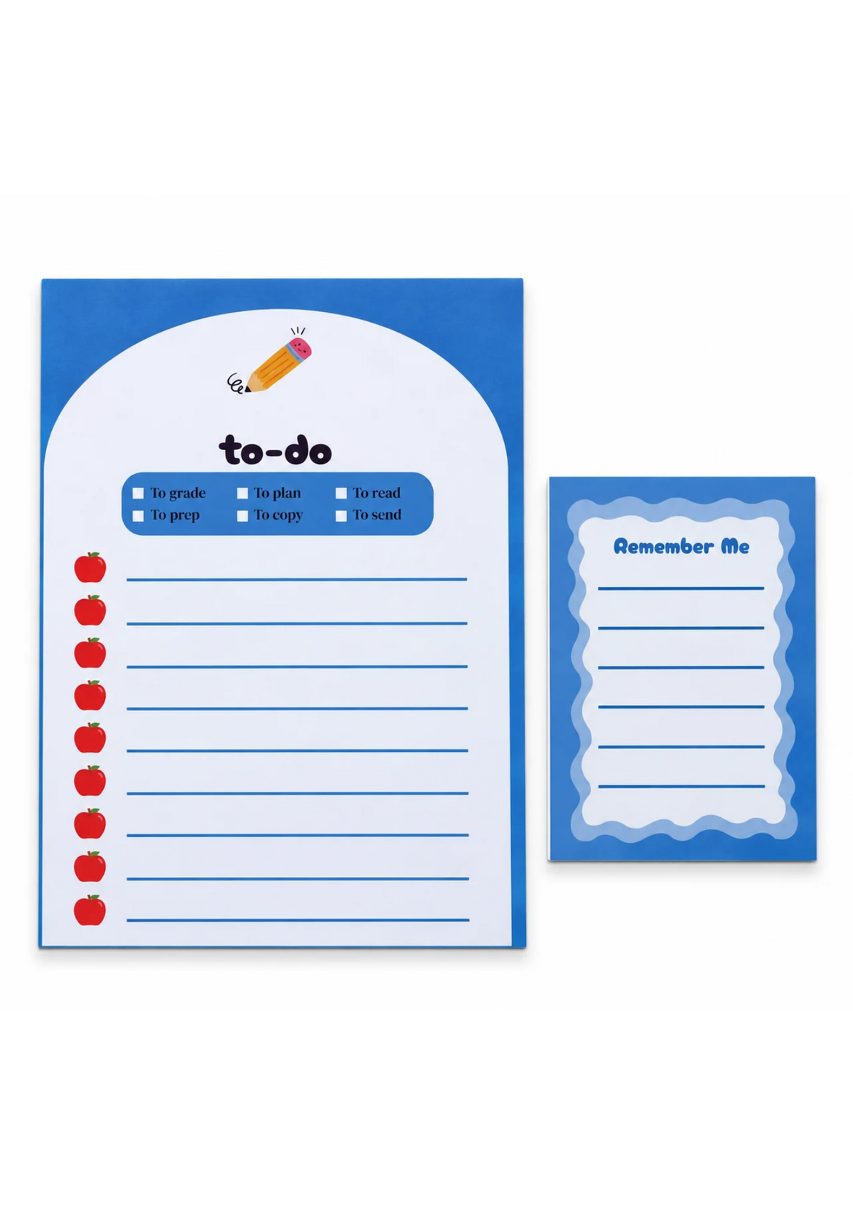 Blue| Teacher To Do List and Remember Notepad