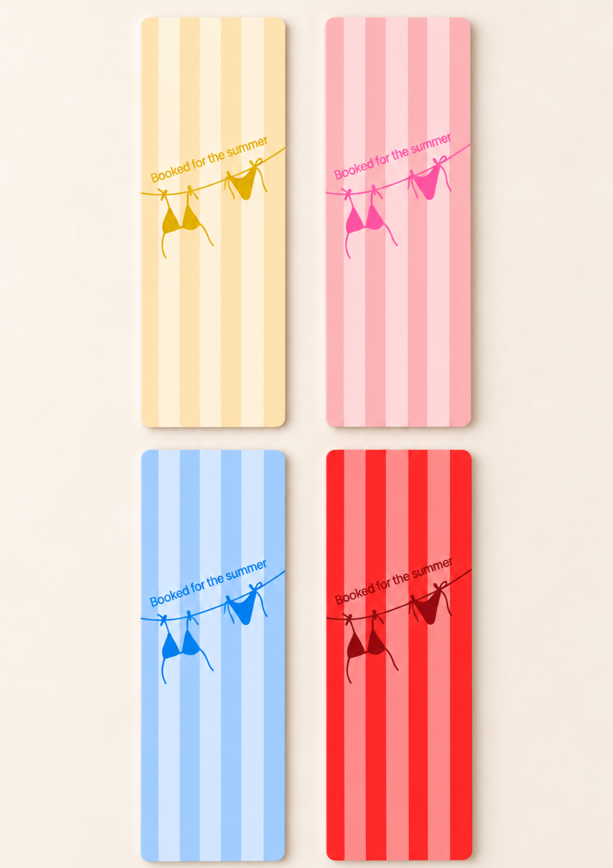 Booked For The Summer Bookmark Set | 4-Piece Bookmark Collection