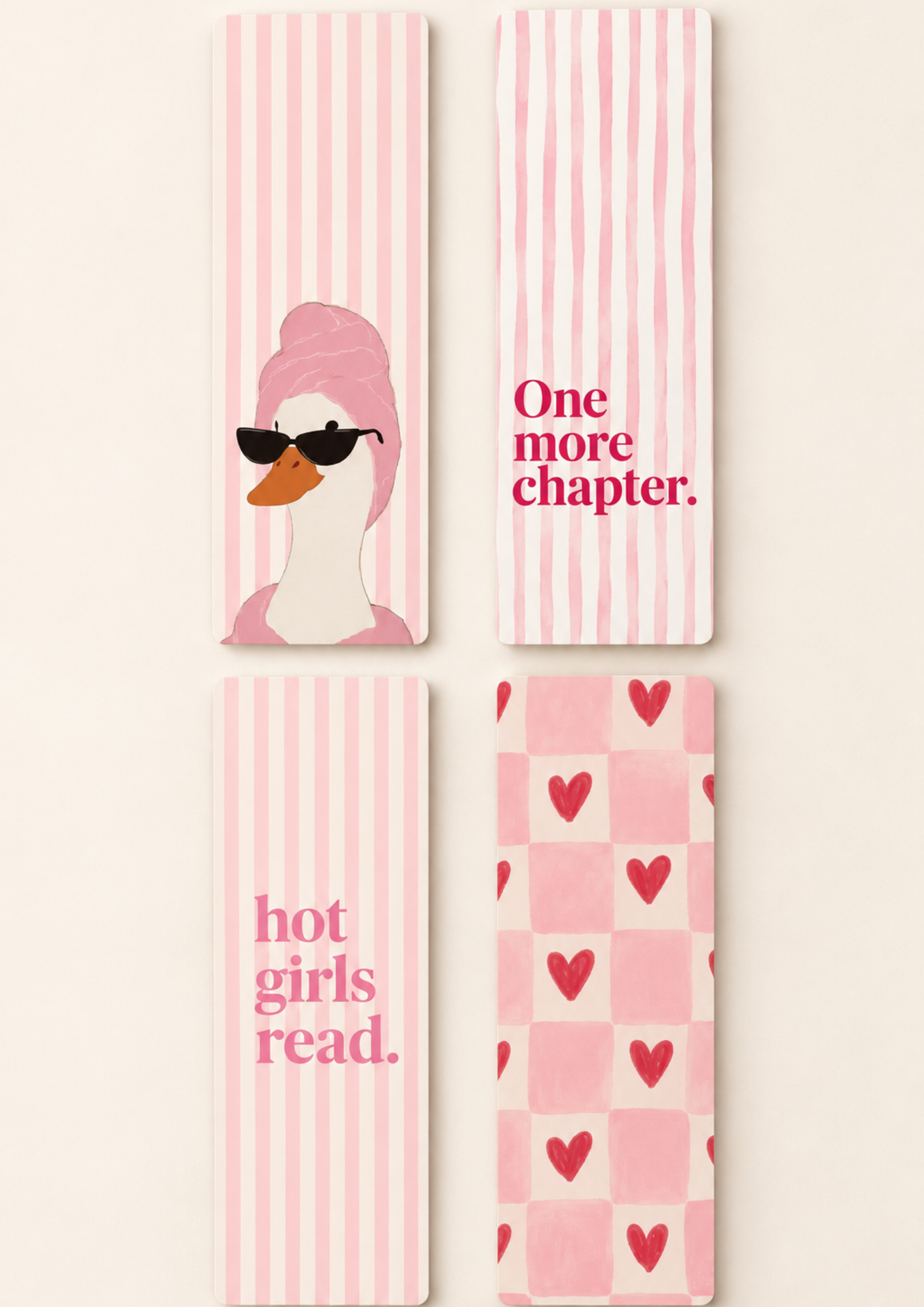 Girls Read Books Bookmark Set | 4-Piece Bookmark Collection