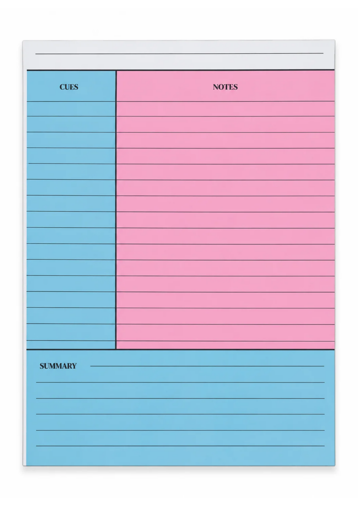 Cornell Method Notepad