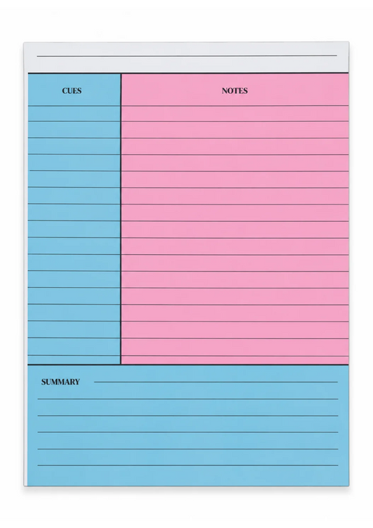 Cornell Method Notepad