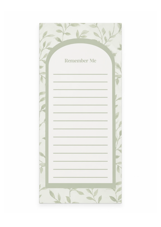 Green | Remember Me Notepad