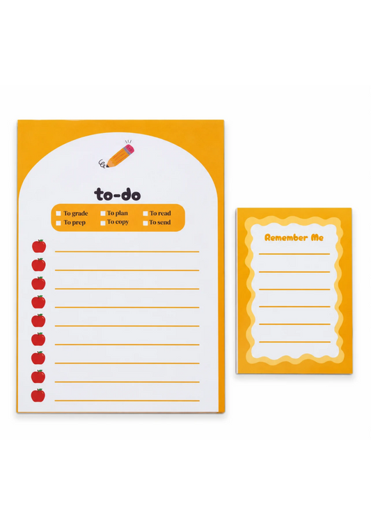 Yellow | Teacher To Do List and Remember Notepad