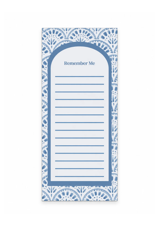 Blue | Remember Me Notepad